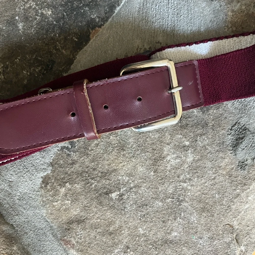 Baseball Softball Belt Boys Girls Adjustable Maroon